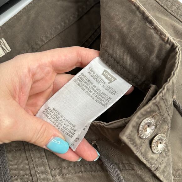 Levi's brown utility pants with cargo pockets size 8 - Picture 5 of 9